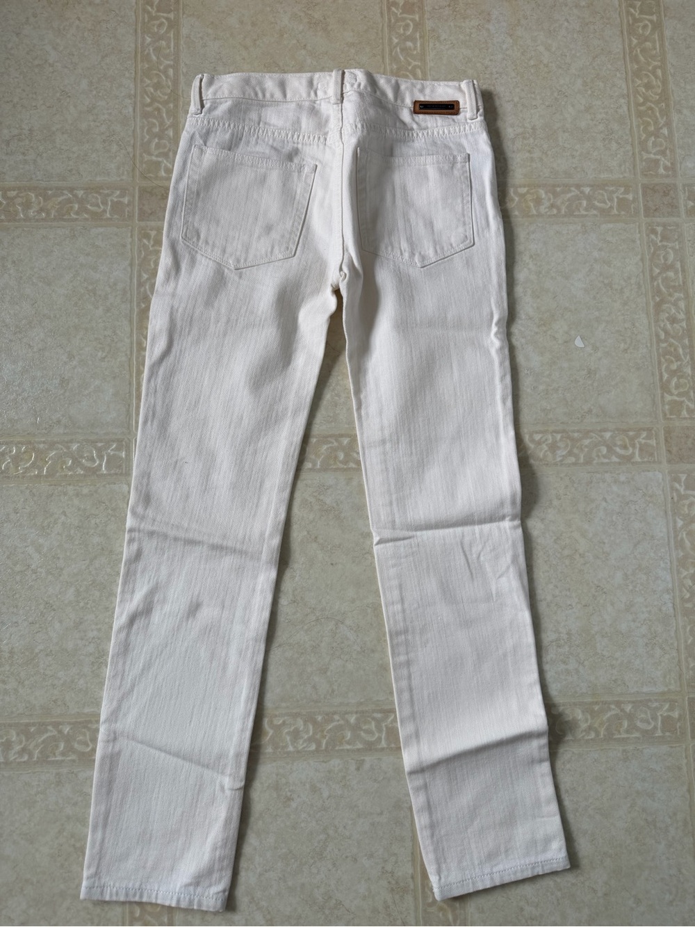 Burberry Women's Off-White Skinny Jeans size XS (youth 16Y)